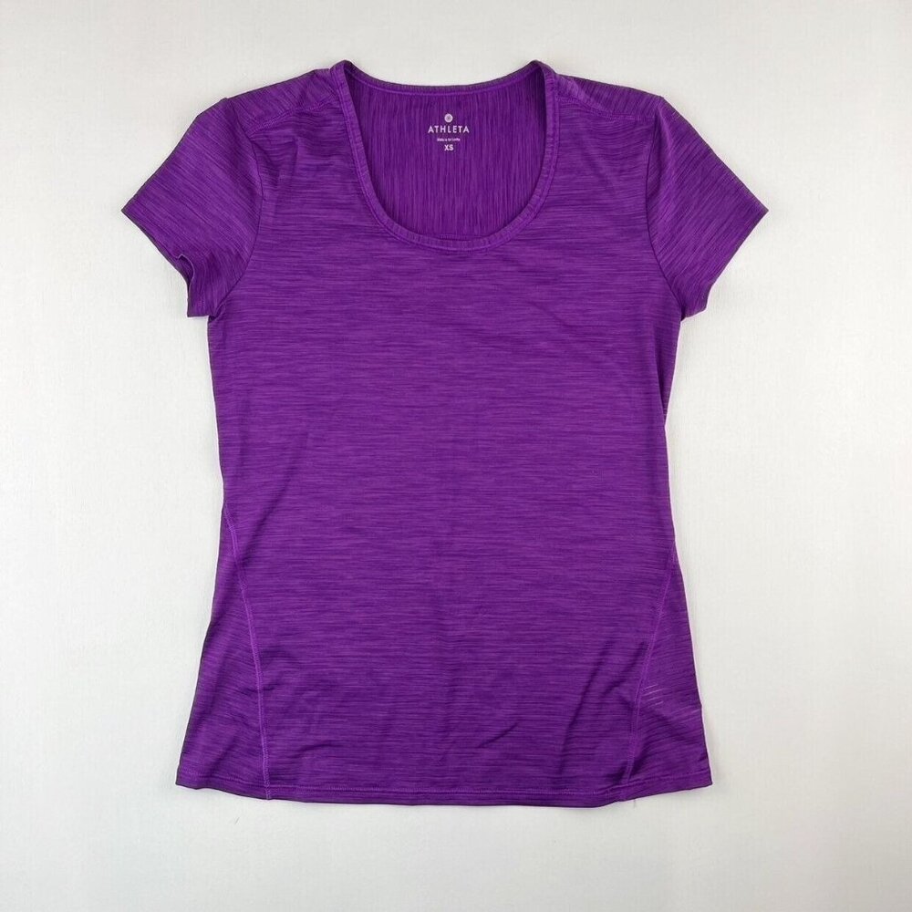 Athleta Shadow Stripe Chi Tee in Purple